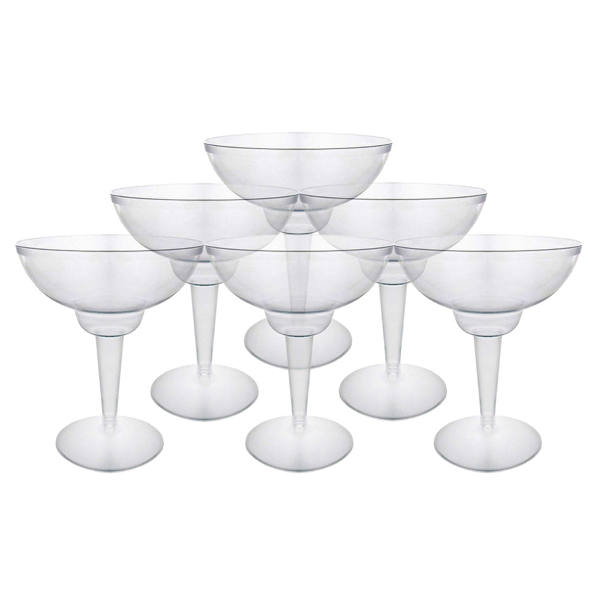 Reusable Plastic Margarita Cocktail Glasses (360ml)