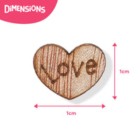 Engraved Mini Wooden Heart Table Decorations