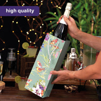 Floral Wine Bottle Gift Bags