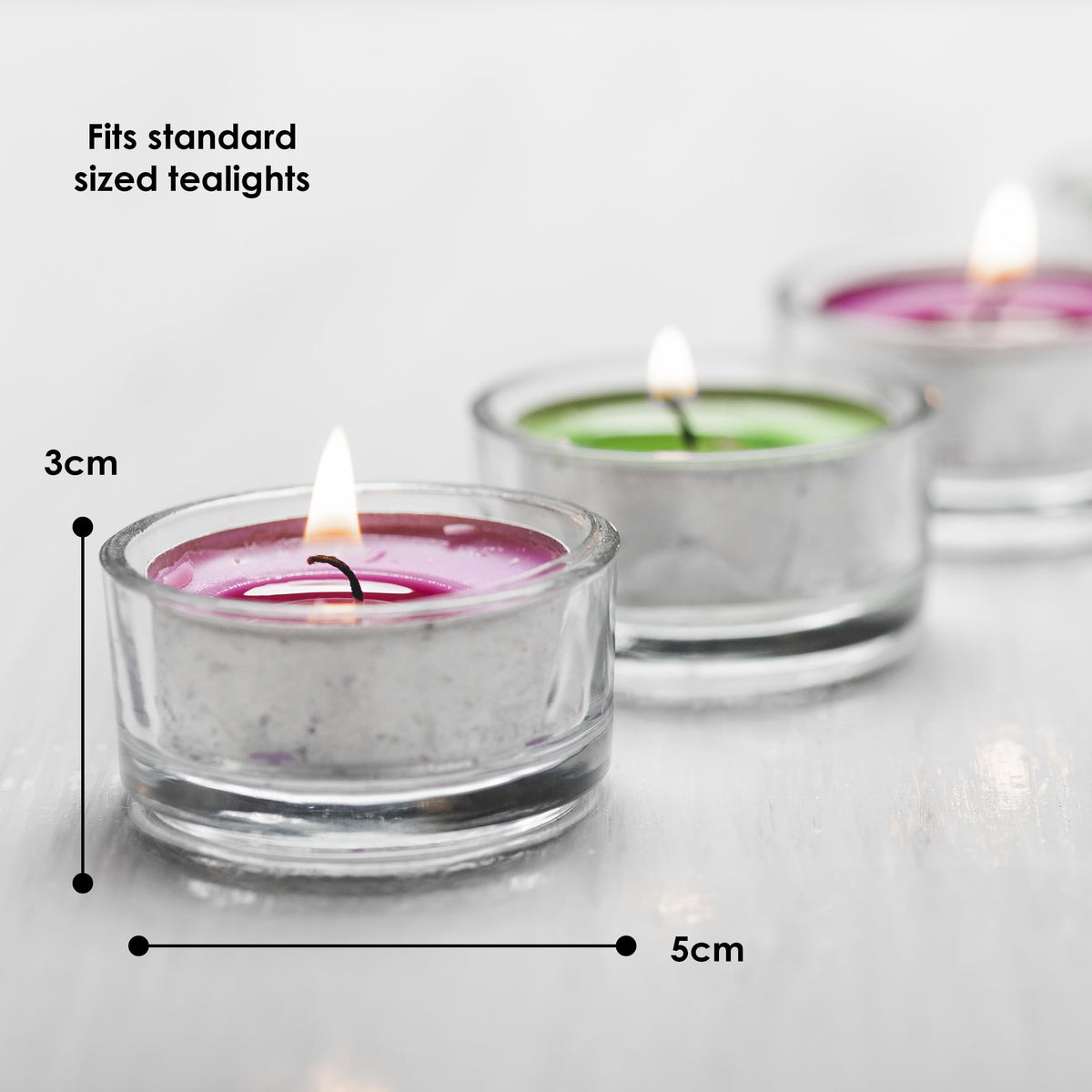 Clear Glass Tea Light Candle Holders