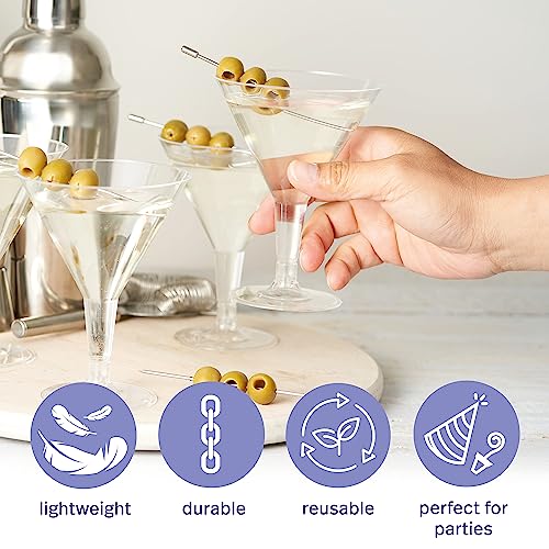 Plastic Martini Cocktail Glasses (210ml)