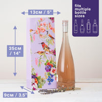 Floral Wine Bottle Gift Bags