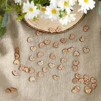 Engraved Mini Wooden Heart Table Decorations