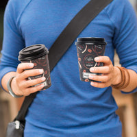 Premium Paper Coffee Cups with Lids, Sleeves & Stirrers