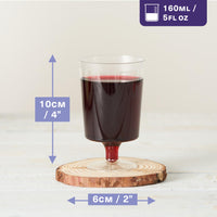 Reusable Plastic Wine Glasses (180ml)