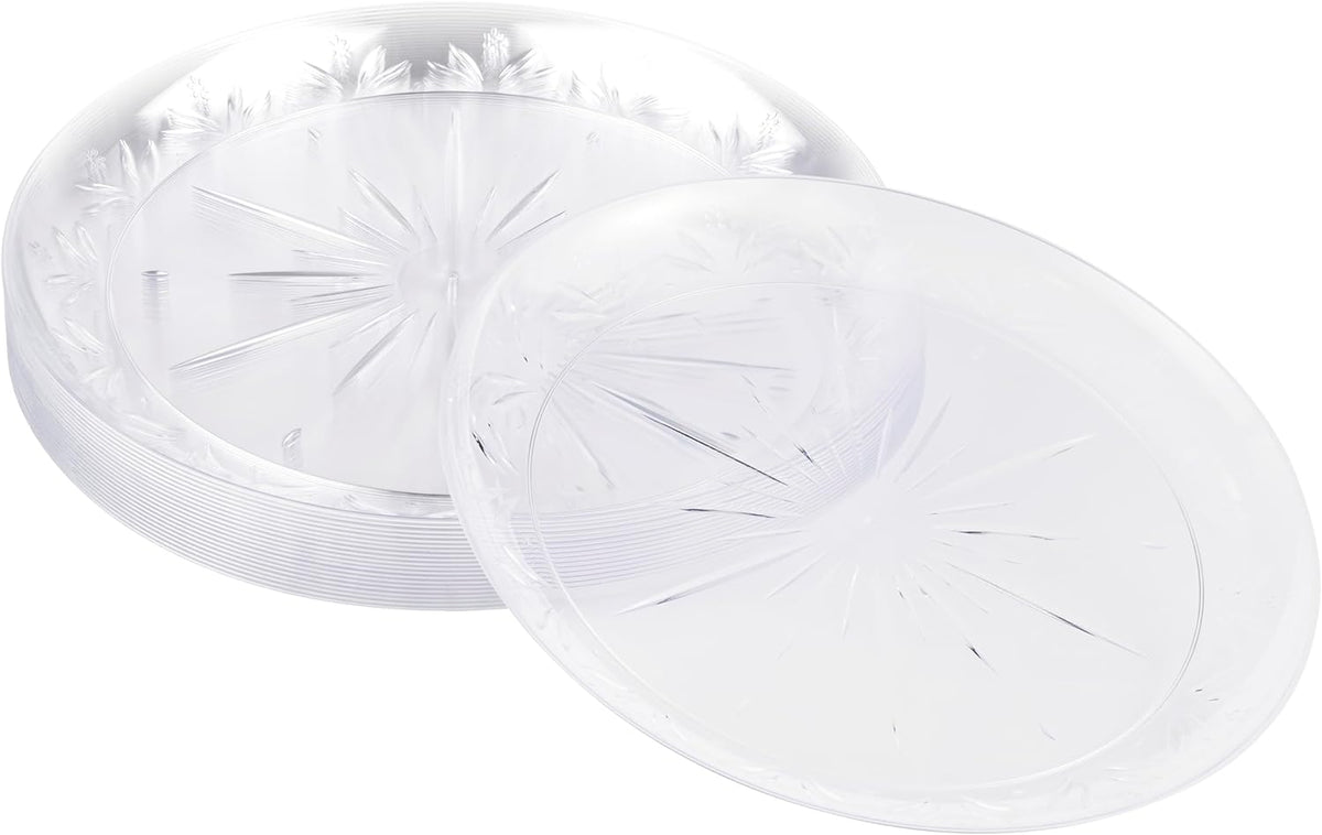 Clear Reusable Plastic Dinner Plates