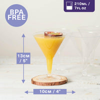 Reusable Plastic Drinkware Set – Martini, Wine & Champagne Glasses for Parties - 144 Pack