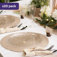 Clear Reusable Plastic Dinner Plates