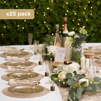 Plastic Plates with Gold Glitter (26cm)