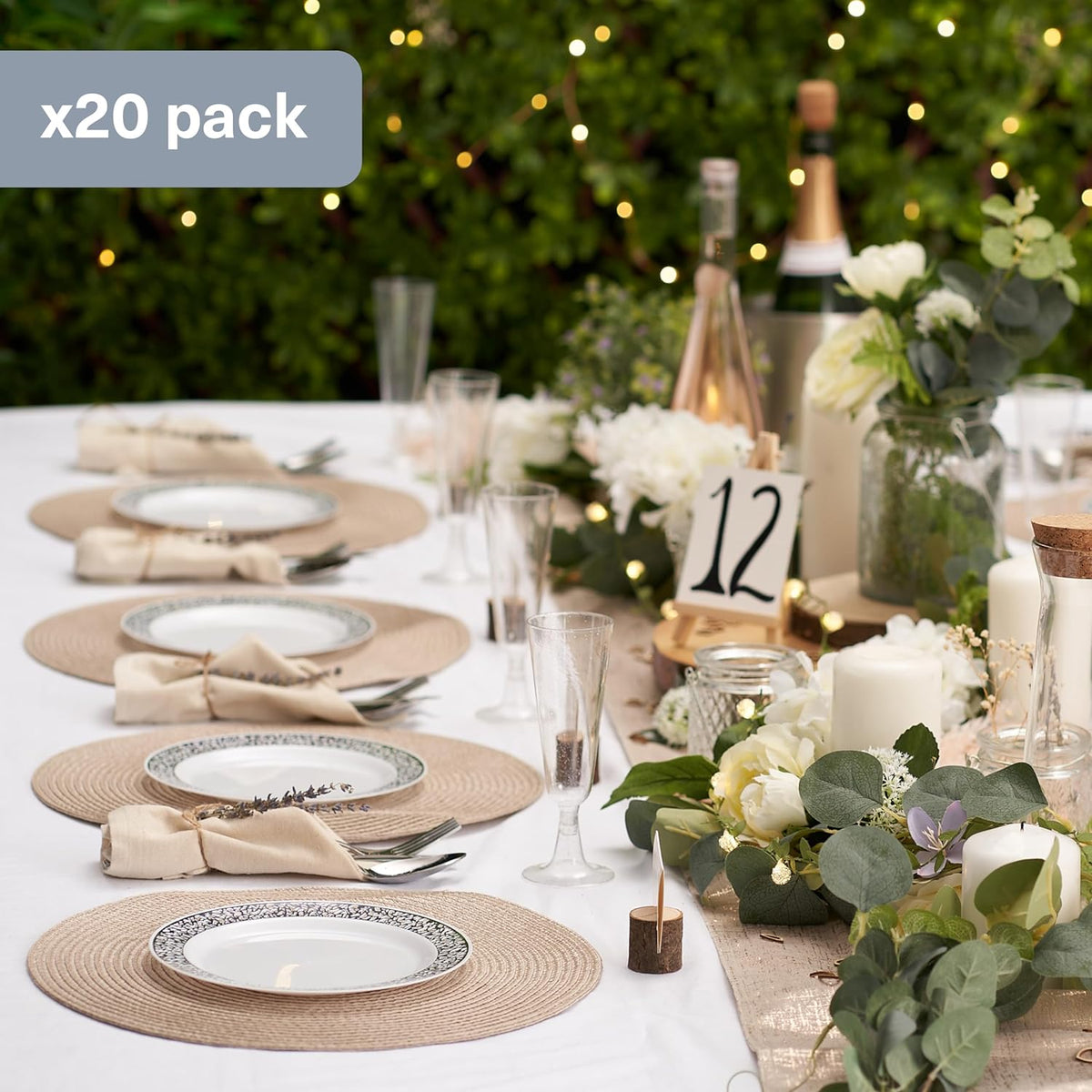 Wedding Table Settings Cheap Wedding Plates Rustic Plastic