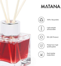 Glass Diffuser Bottles with Reed Sticks (50ml)