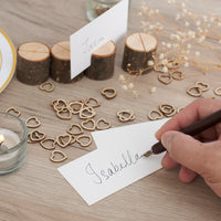 Pine Wood Table Card Name Holders with Place Cards