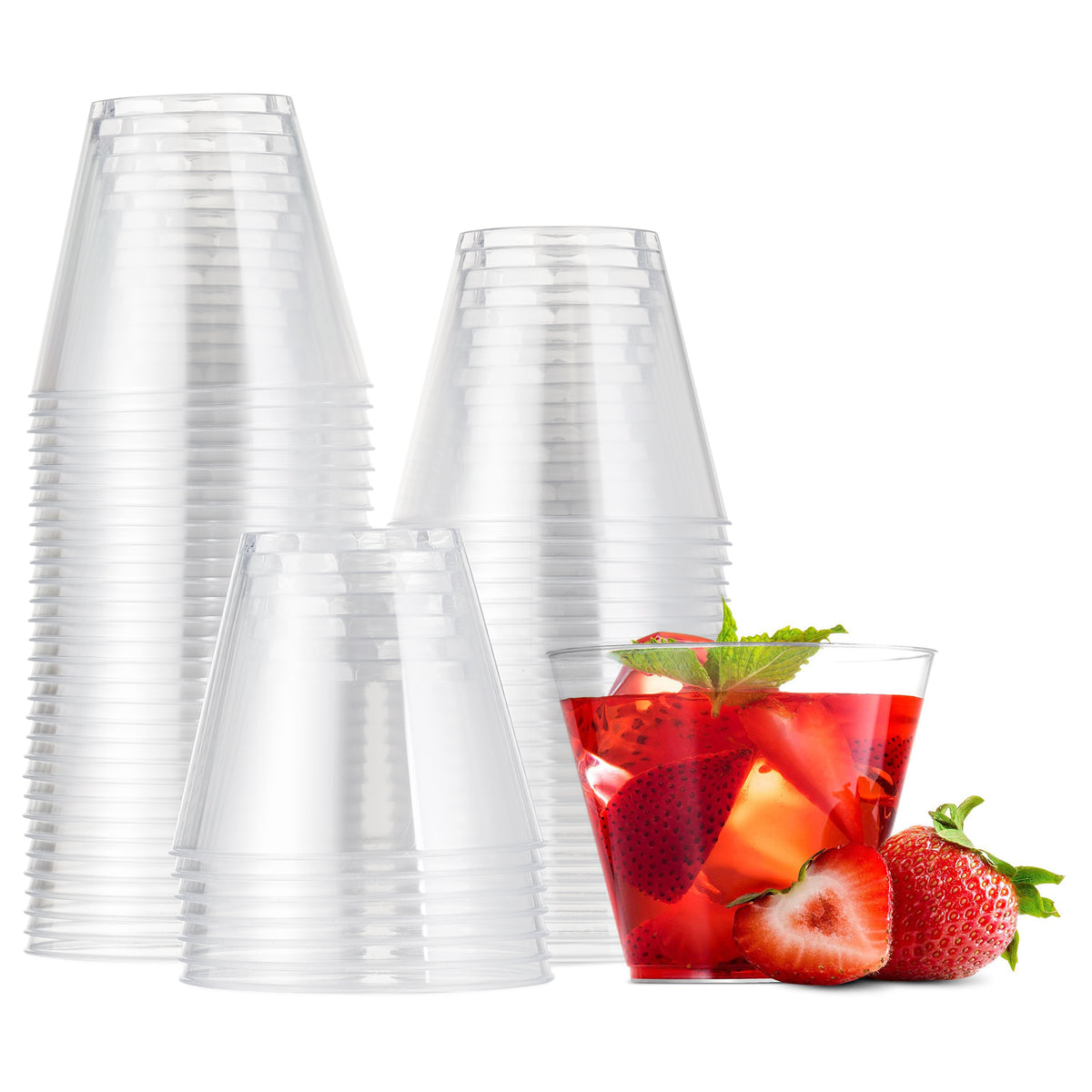 Reusable Clear Hard Plastic Cups