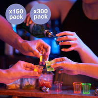 Neon Plastic Shot Glasses (30ml)