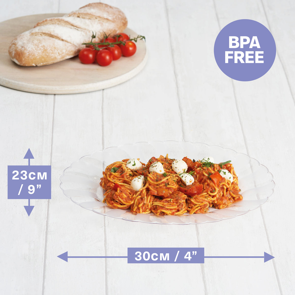 Reusable Plastic Oval Serving Trays