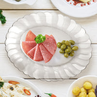 Reusable Plastic Oval Serving Trays