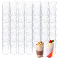 Reusable Angled Plastic Dessert Pots (70ml)