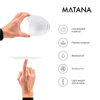 Reusable Silver Rimmed Plate Set