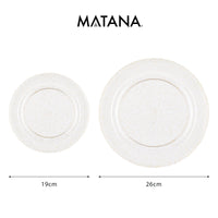 Reusable Plastic Gold Glitter Plate Set