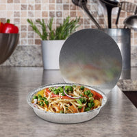 Round Foil Trays with Lids (23cm)