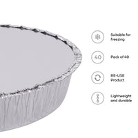 Round Foil Trays with Lids (23cm)