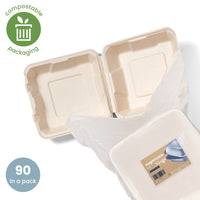 Large Sugarcane Burger Boxes - 21cm (8")