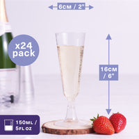 Reusable Plastic Champagne Flutes (150ml)