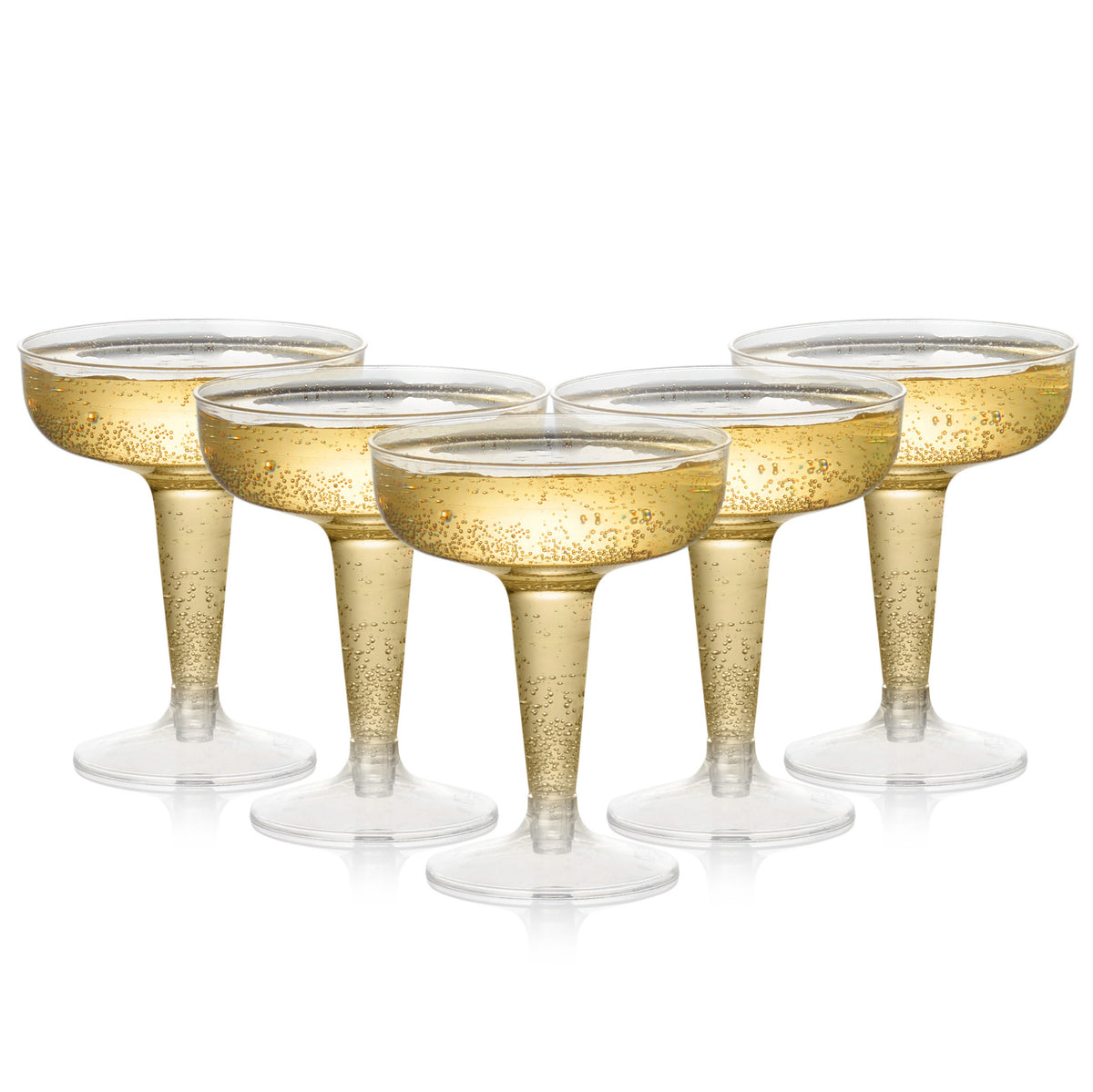 Plastic Champagne Coupe Glasses (120ml)