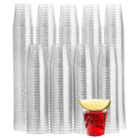 Silver Glitter Plastic Shot Glasses (30ml)