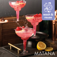 Reusable Plastic Margarita Cocktail Glasses (360ml)