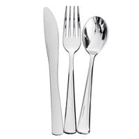 Silver Reusable Plastic Cutlery Set