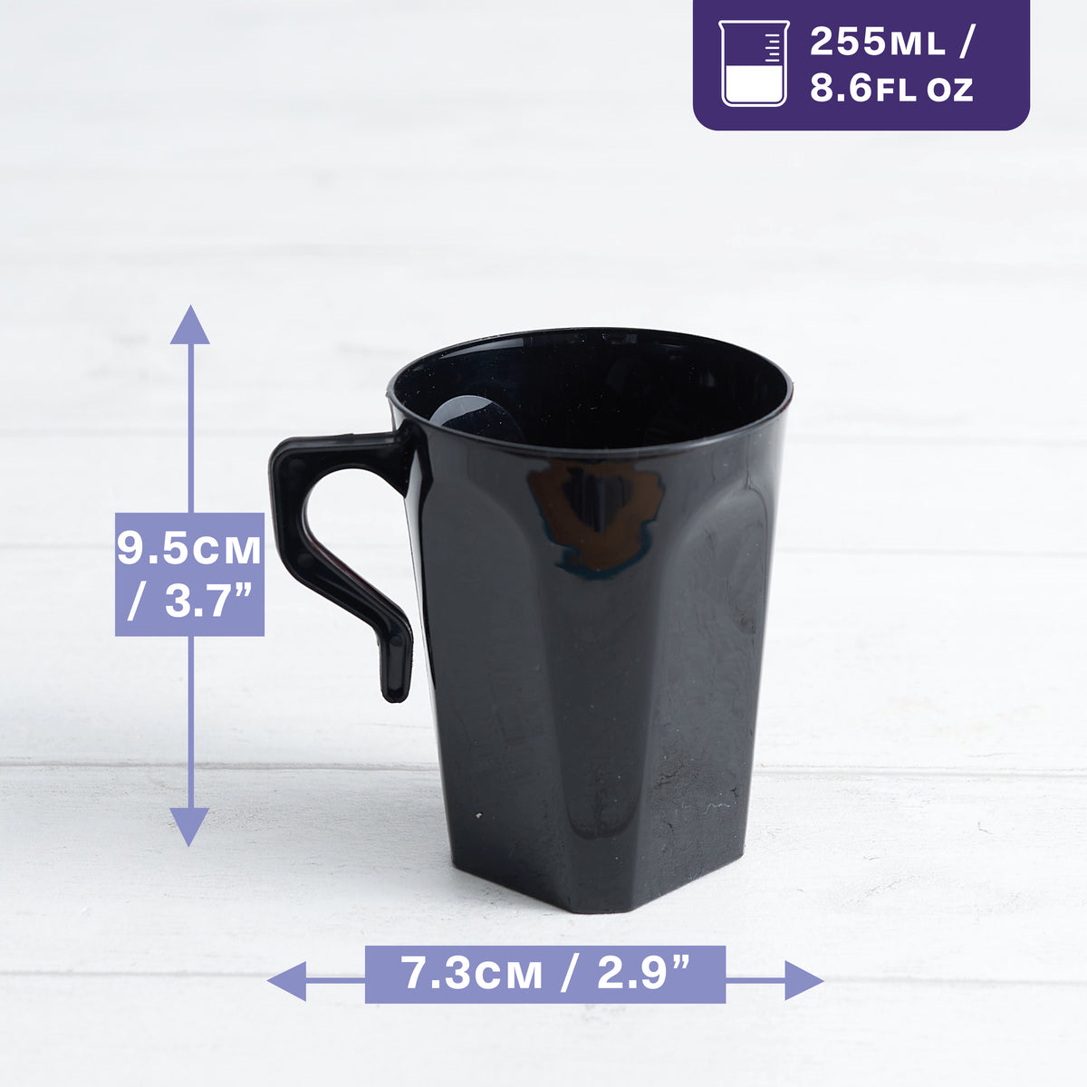 Black Hard Plastic Coffee Mugs