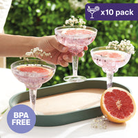 Reusable Plastic Margarita Cocktail Glasses (360ml)