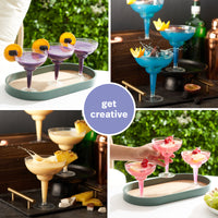 Reusable Plastic Margarita Cocktail Glasses (360ml)