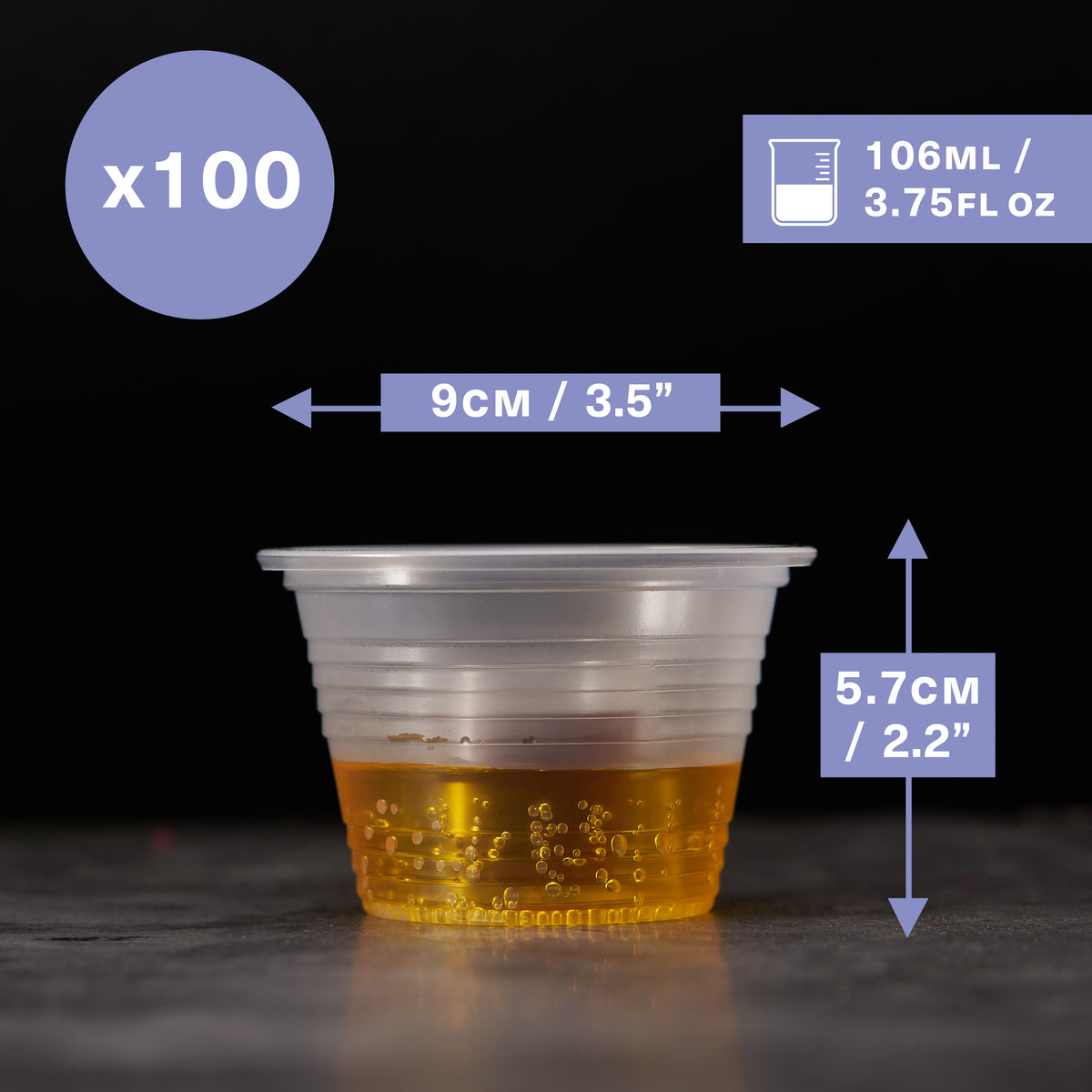 Plastic Bomb Shot Glasses (106ml)