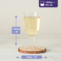 Reusable Plastic Wine Glasses (180ml)