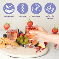 Reusable Plastic Wine Glasses (180ml)