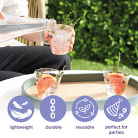 Reusable Clear Plastic Party Cups (285ml)