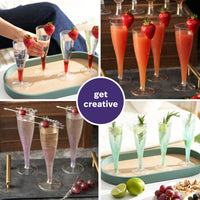 Reusable Plastic Champagne Flutes (130ml)