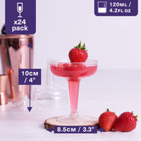 Plastic Champagne Coupe Glasses (120ml)