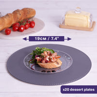 Clear Reusable Plastic Dessert Plates