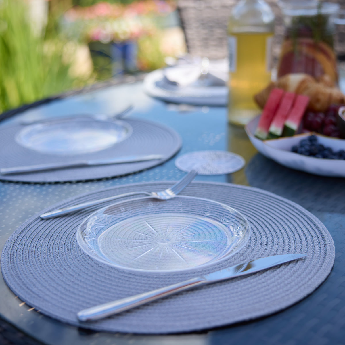 Clear Reusable Plastic Dessert Plates