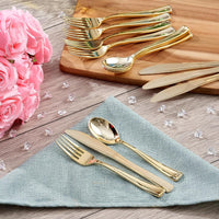 White & Gold Reusable Dinnerware Set - 360 Pack