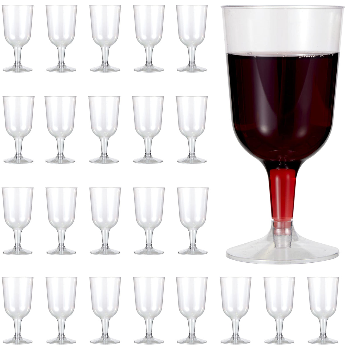 Reusable Plastic Wine Glasses (180ml)