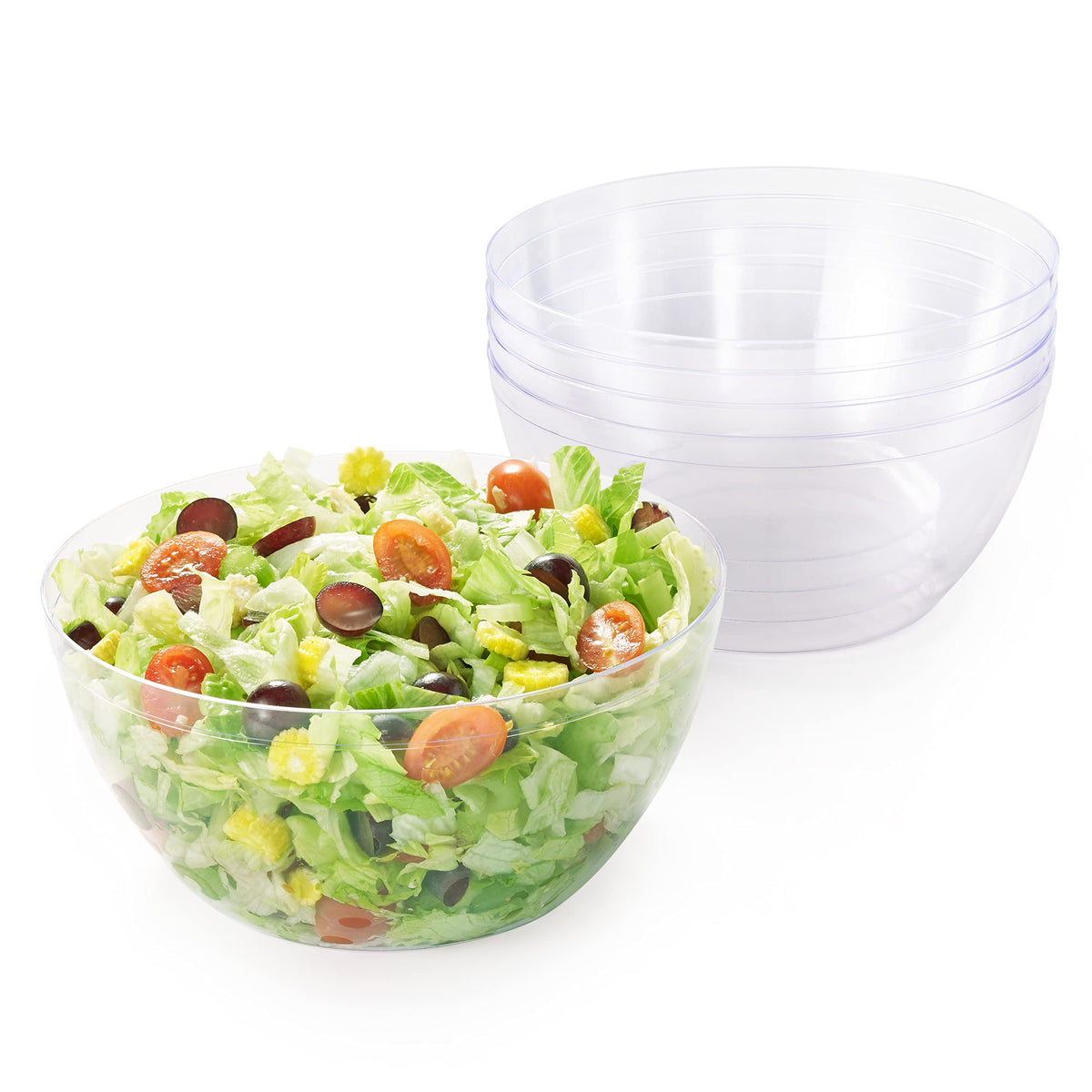 Large Clear Plastic Serving Party Bowls (3500ml)