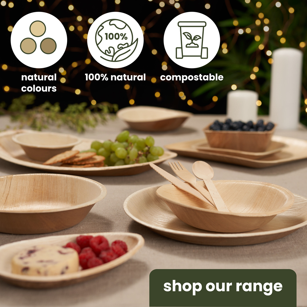 Square Palm Leaf Plates - 15cm (6")