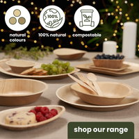 Square Palm Leaf Plates - 15cm (6")