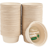 Round Sugarcane Bowls - 13cm (5") (350ml)