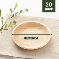 Round Palm Leaf Dessert Plates - 15cm (6")