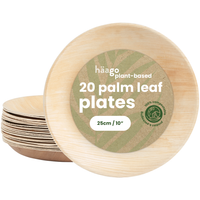 Round Palm Leaf Dinner Plates - 25cm (10")